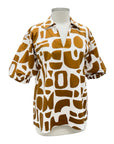 Foil SHORT SLEEVE PRINT BLOUSE