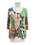 INOAH SCOOP 3/4 SLEEVE TEE GROUNDED