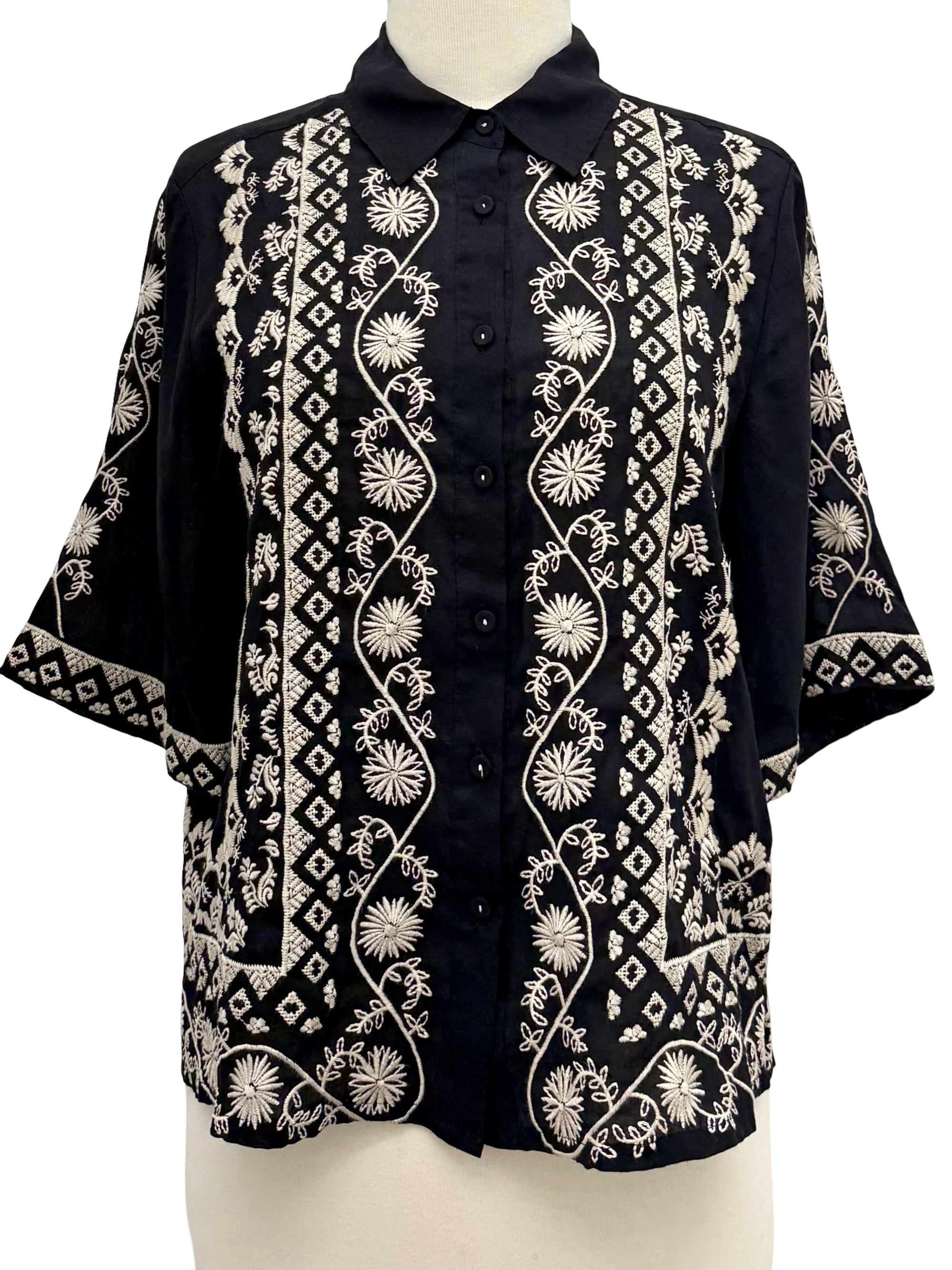 Johnny Was KIMONO SLEEVE SHIRT TALIA