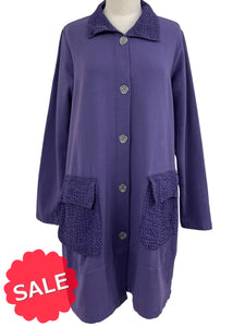 Fenini FLEECE PATCH COAT - ORIGINALLY $189