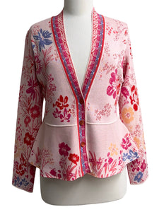 IVKO VNECK FLORAL JACKET CARDI