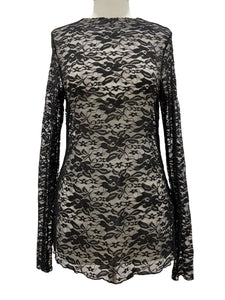 Jaded Gypsy LACE MOCK NECK TOP