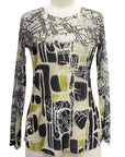 Inoah MESH LONG SLEEVE CREW CITRINE