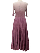 Load image into Gallery viewer, Vanité 3/4 SLEEVE PLEAT OMBRE DRESS

