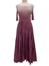 Load image into Gallery viewer, Vanité 3/4 SLEEVE PLEAT OMBRE DRESS
