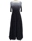 Vanité 3/4 SLEEVE PLEAT OMBRE DRESS