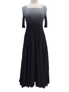Vanité 3/4 SLEEVE PLEAT OMBRE DRESS