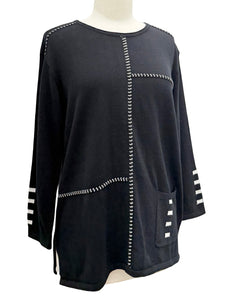 Shana COTTON WHIPSTITCH SWEATER
