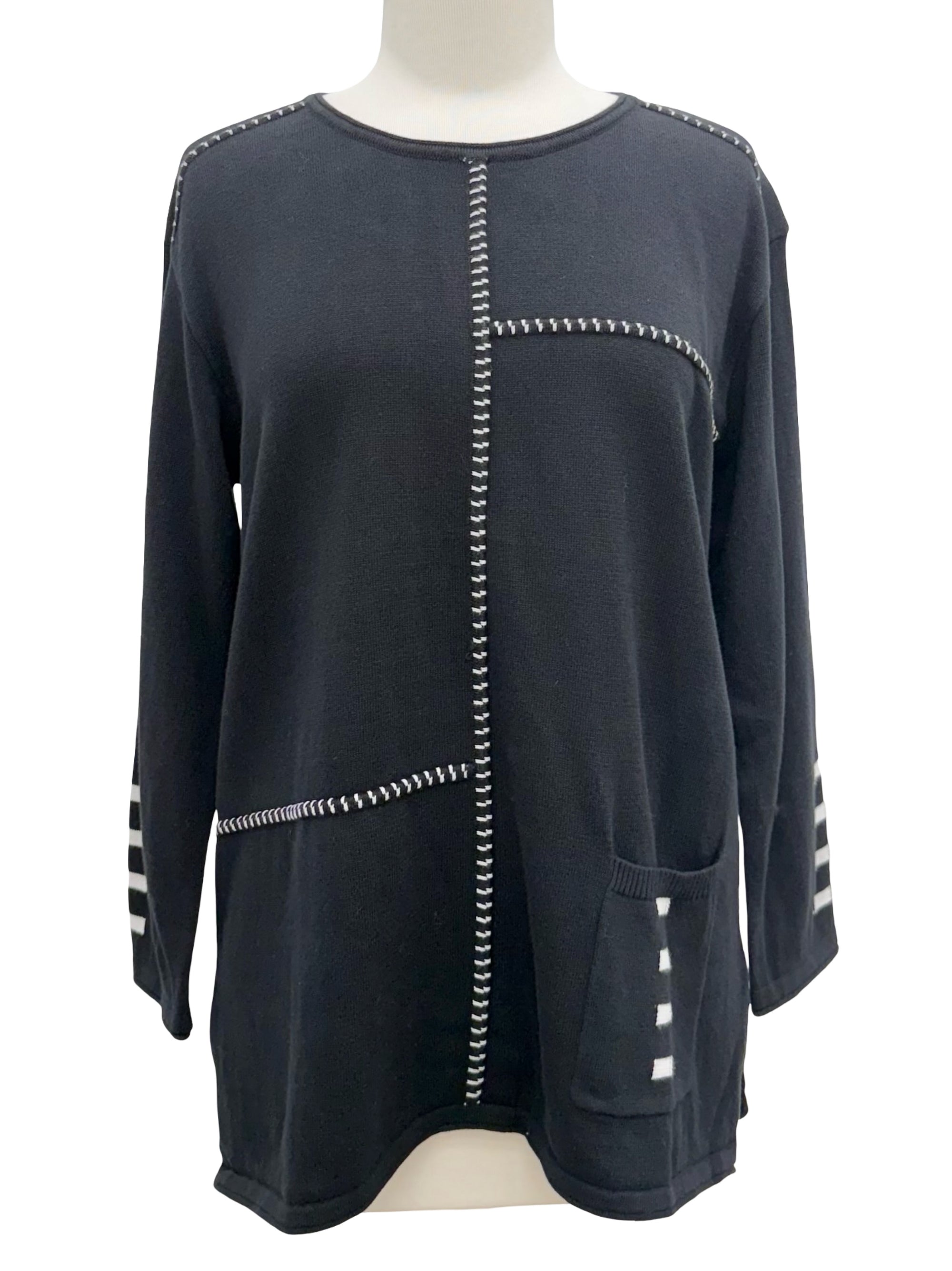 Shana COTTON WHIPSTITCH SWEATER