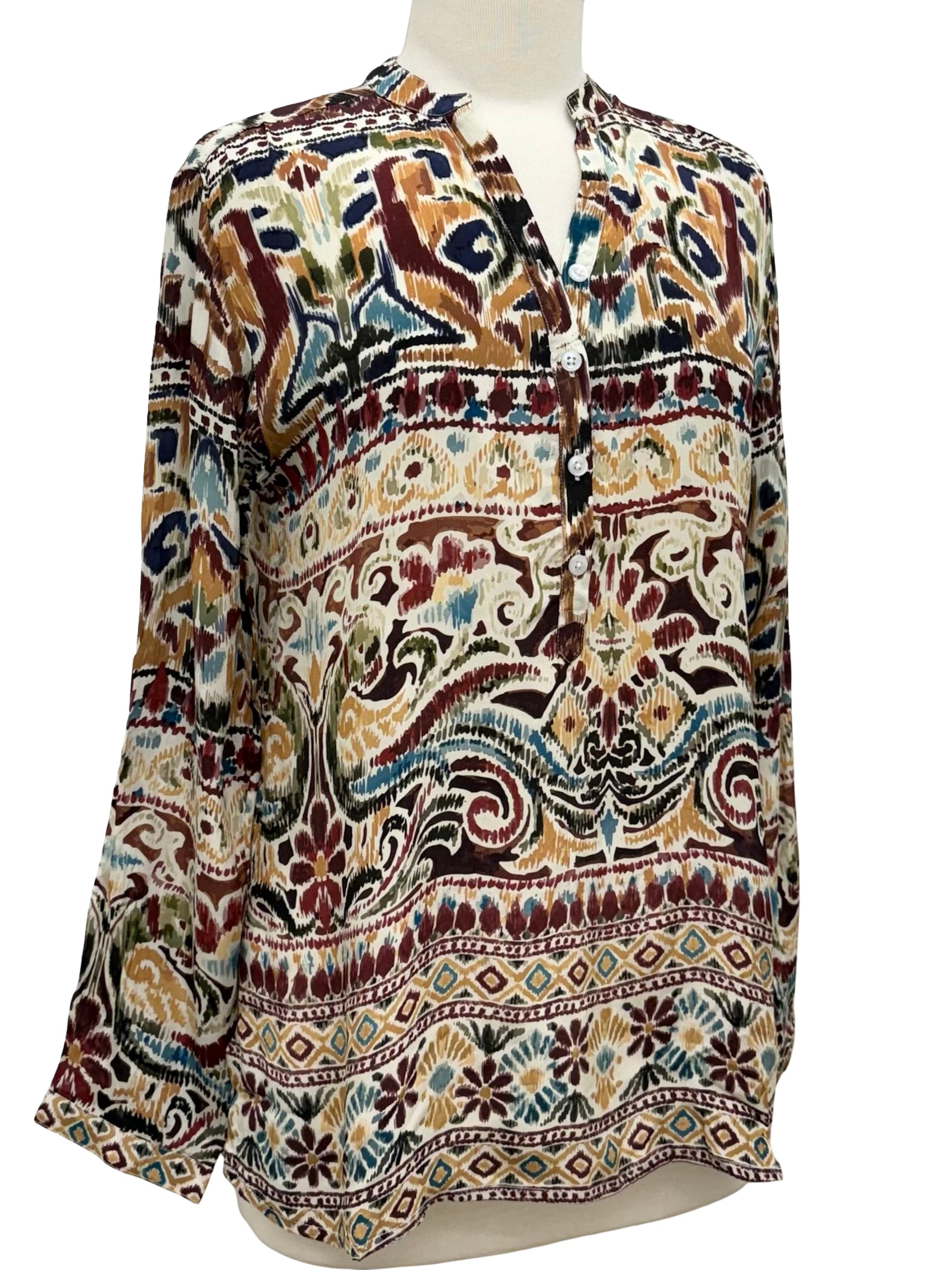 Shana SILK LONG SLEEVE PULLOVER