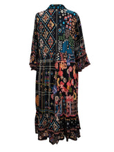 Load image into Gallery viewer, Shana SILK RUFFLE DRESS 3/4 SLEEVE
