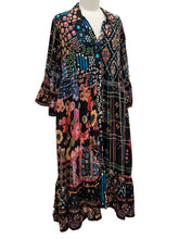 Load image into Gallery viewer, Shana SILK RUFFLE DRESS 3/4 SLEEVE
