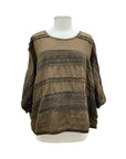 Cynthia Ashby SHORT SLEEVE STRIPE TOP