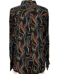 APNY LONG SLEEVE SQUIGGLE BLOUSE