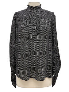 APNY HIGH NECK LONG SLEEVE BLOUSE