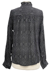 APNY HIGH NECK LONG SLEEVE BLOUSE