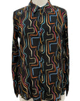 APNY LONG SLEEVE SQUIGGLE BLOUSE