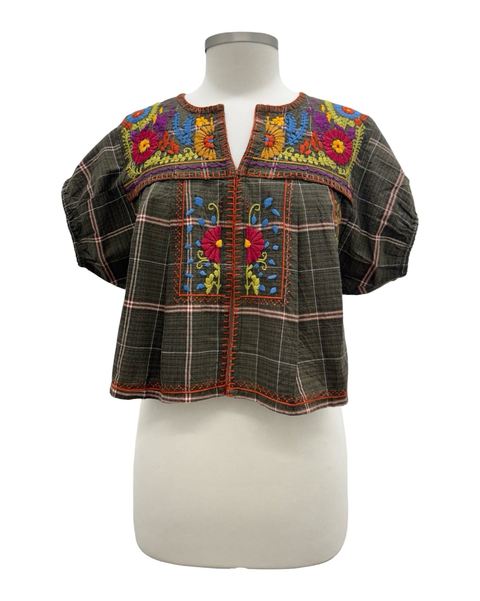 Ivy Jane PLAID SHORT SLEEVE TOPPER