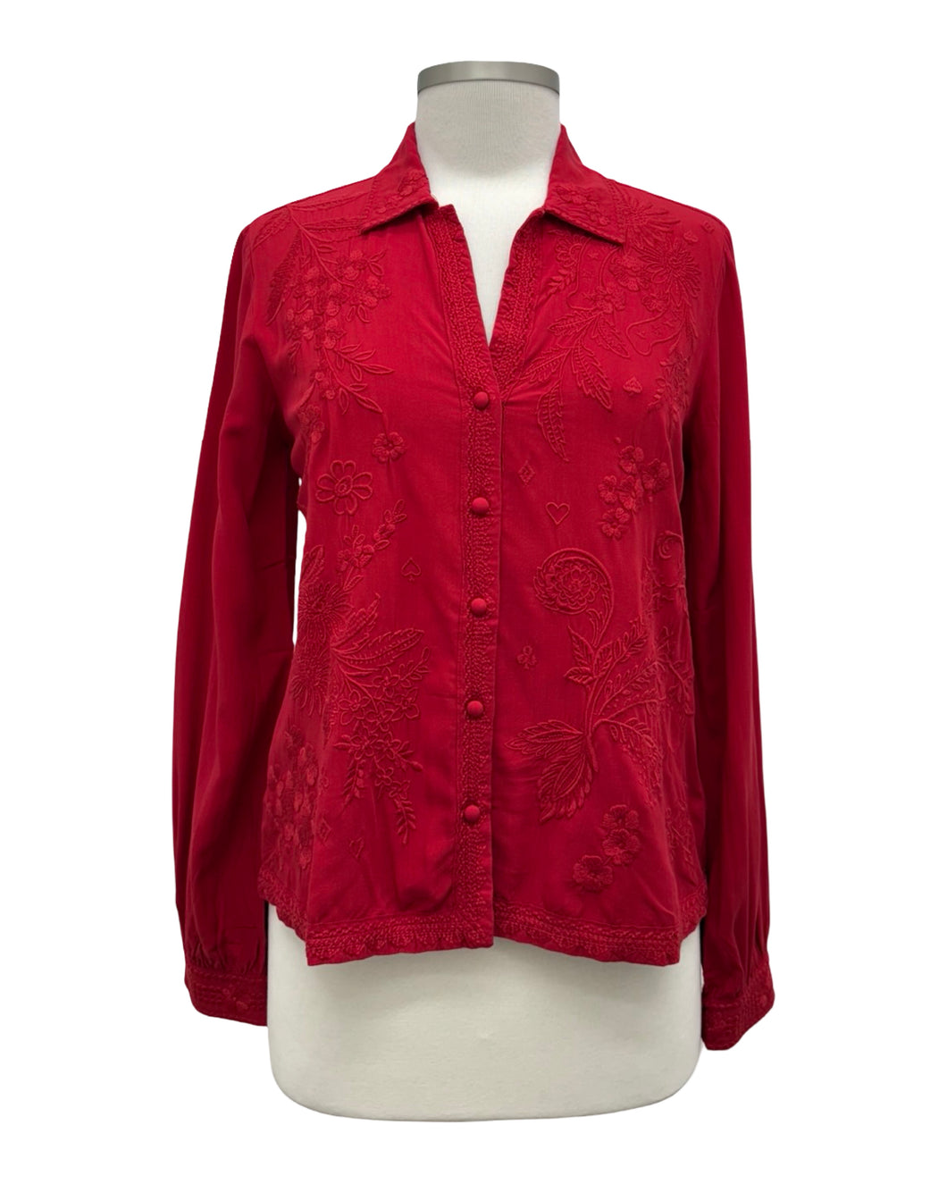 Johnny Was OPEN NECK SHIRT