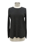 Fenini PLEAT LONG SLEEVE CREW TOP