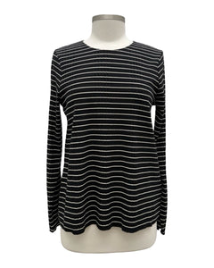 Fenini PLEAT LONG SLEEVE CREW TOP