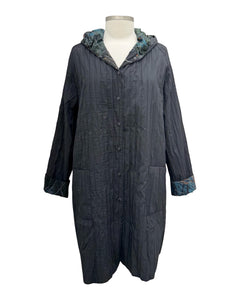 Three Potato LONG SNAP COAT REVERSIBLE