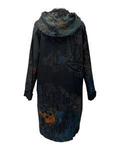 Three Potato LONG SNAP COAT REVERSIBLE