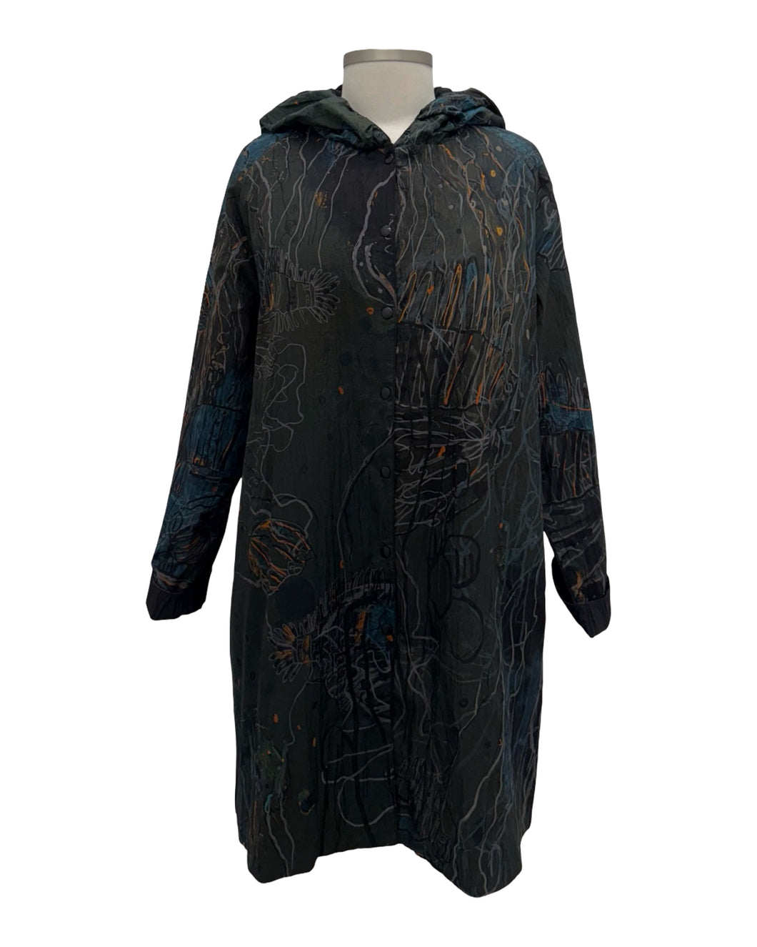 Three Potato LONG SNAP COAT REVERSIBLE