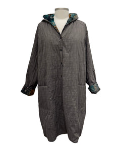 Three Potato LONG SNAP COAT REVERSIBLE