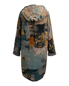 Three Potato LONG SNAP COAT REVERSIBLE
