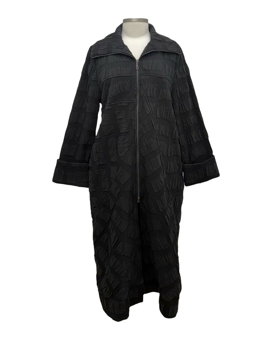 Moonlight SQUARE TEXTURED ZIP COAT