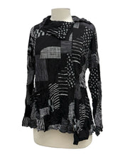 Load image into Gallery viewer, Chalet MESH LONG SLEEVE ASYMETRIC COLLAR TOP
