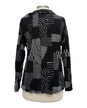 Load image into Gallery viewer, Chalet MESH LONG SLEEVE ASYMETRIC COLLAR TOP
