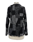 Chalet MESH LONG SLEEVE ASYMETRIC COLLAR TOP