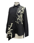 Ozai N Ku ASYMMETRICAL BLOCK PRINT BLOUSE