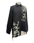 Ozai N Ku ASYMMETRICAL BLOCK PRINT BLOUSE