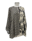 Alembika LONG SLEEVE MIX PRINT BLOUSE