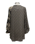 Alembika LONG SLEEVE MIX PRINT BLOUSE