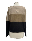 Alembika LONG SLEEVE STRIPE BUTTON CARDI