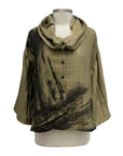Ozai N Ku PLEAT PRINT BLOUSE