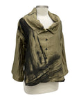Ozai N Ku PLEAT PRINT BLOUSE
