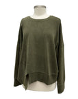 Alembika LONG SLEEVE ASYMMETRICAL SWEATSHIRT