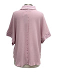 Fenini WAFFLE SHORT SLEEVE ROLLED DOWN NECK TOP