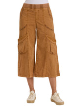 Load image into Gallery viewer, XCVI CROP POPLIN POCKET FAULKNER PANT
