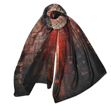 Load image into Gallery viewer, Dupatta RUST AND BLACK CONTEMPORARY SCARF
