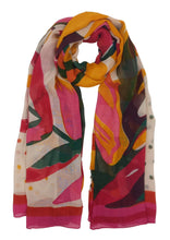 Load image into Gallery viewer, Vivante by VSA LEAF AND DOTS SCARF
