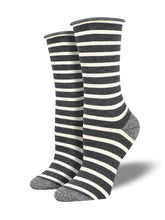 Load image into Gallery viewer, Socksmith WOMENS SOCK STRIPE BAMBOO
