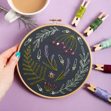 Load image into Gallery viewer, Hawthorn Handmade BLACK WILDWOOD EMBROIDERY KIT
