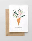 SPAGHETTI & MEATBALLS HEART BOUQUET CARD Originally $7
