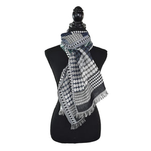 Dupata DOT RECTANGLE NARROW SCARF